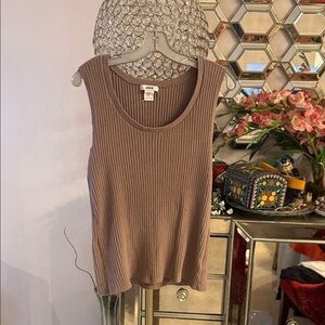 Jason Wu Mauve Ribbed Tank Top - Sleeveless Knit